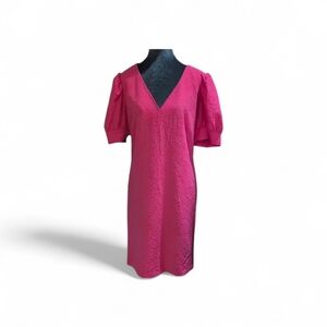 Elegant Pink V-Neck Dress